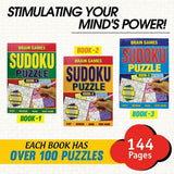 3 x A5 Sudoku Puzzle Book Adults Kids Mind Activity Travel Value Pack