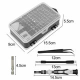 Precision Screwdriver 115 IN 1 Set Torx Computer PC Phone Watch Repair Tool Kit