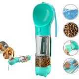 Pet 4 in1 Feeder Puppy Dog Cat Water Bottle Cup Travel Pooper Scooper Outdoor