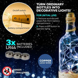 10pcs Bottle Light Cork Shape String Fairy Lamp 15LEDs Festival Xmas Valentines