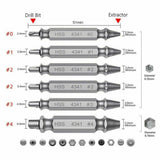 6x Damaged Screw Extractor Easy Out Broken Drill Bit Remover Kit Speed Out