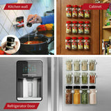 2/4/8x Kitchen Spice Gripper Strip Jar Rack Organiser Storage Holder Wall