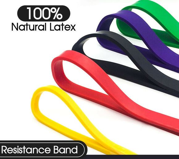 Set of 5 Heavy Duty Resistance Band Loop Power Gym Fitness Exercise Yoga Workout