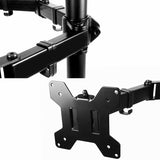 Dual HD LED Screen Desk Mount Monitor Stand 2 Arm Display Bracket LCD TV Holder