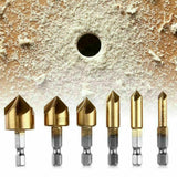 6pcs Countersink Drill Bit Crosshole Cutting Tool Drill Bits Metal Drilling