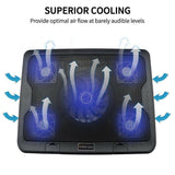 5 Fans LED USB Adjustable Height Cooler Cooling Pad Laptop Notebook 7"-17" Stand