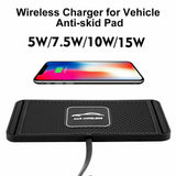 Car QI Wireless Fast Charging Charger Mat Non-Slip Pad Holder For Smart Phones