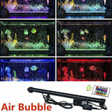 LED Aquarium Lights Submersible Air Bubble RGB Light for Fish Tank Underwater