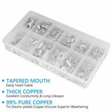 100X/170X/220X Tinned Battery Copper Cable Lugs Crimp Terminals Set