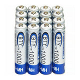 20Pcs AAA 1000mAh Ni-MH Rechargeable Battery Recharge Batteries