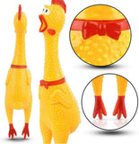 Squeeze Chicken Toy Rubber Chew Pet Dog Bite Funny Screaming Shrilling Squeaker