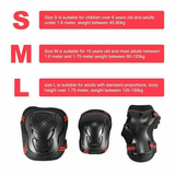 Sets 6pc Skating Protective Gear Elbow Knee Pads Bike Skateboard Adult Kid SML