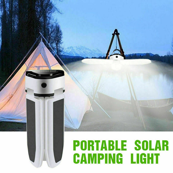 Portable Solar Camping Light LED Lantern Tent Lamp USB Rechargeable Outdoor