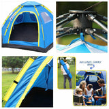 6 PERSON INSTANT POP UP CAMPING TENT SETS UP IN SECONDS HIKING CAMPING FISHING