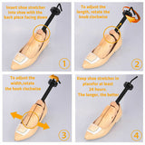 2-Way Wooden Shoes Stretcher Expander Shoe Tree Unisex Bunion Plugs Sizes 34-46