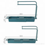 Home Kitchen Kit Telescopic Sink Rack Holder Expandable Storage Drain Basket