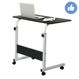 Black Mobile Laptop Desk Computer Stand Adjustable Bed Bedside Portable Office