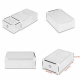 Stackable Foldable Clear Shoe Storage Cases Drawer Boxes Wardrobe 20pcs