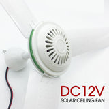 Solar Power Portable 12V Ceiling Fan 3 Blades 0.7AMP Caravan Camping Outdoor