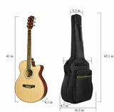 41"Guitar Bag Padded Gig Bag Double Straps Backpack Soft Black Case Acoustic