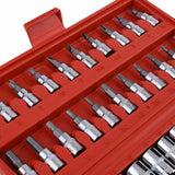 46x Socket Wrench Set CRV 1/4" Drive Metric Flexiable Extension Bar Truck Case