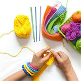 Aluminum Crochet Hooks Kit 124PCS Weave Yarn Knitting Needles Sewing Tools Case