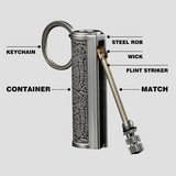 Metal Fire Starter Lighter Waterproof Flint Match Keychain Camping Survival BDA