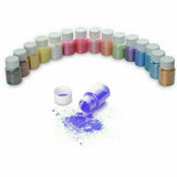 24PCS Pearl Pigment Powder for Epoxy Resin Floors Metallic Dye Ultra Mixed Color