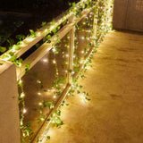 10M LED Solar Powered Ivy Fairy String Lights Garden Outdoor Wall Fence Light