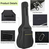 41"Guitar Bag Padded Gig Bag Double Straps Backpack Soft Black Case Acoustic