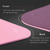 1pcs TPE Yoga Mat Eco Friendly Fitness Gym Exercise Pilates Non Slip Dual Layer