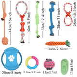 10x Pet Dog toys puppy toys Ball Tough Cotton Rope Durable Chew Teeth Clean Kit