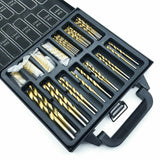 99Pcs Metric Titanium Drill Coated Drill Bit Set Metal Bit Set In Metal Case