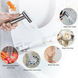 Stainless Steel Handheld Douche Bidet Toilet Spray Shower Shattaf Diverter Kit