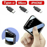 Portable Power Bank 10000mAh Mini USB Pack LED Battery Charger For Mobile Phone