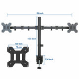 Dual HD LED Screen Desk Mount Monitor Stand 2 Arm Display Bracket LCD TV Holder