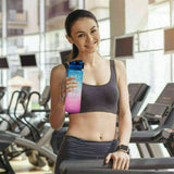 Motivational Water Bottle 1L Drink Flask With Time Markings BPA Free Sport Gym