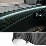 6D Gloss Black Carbon Fiber 150x90CM Vinyl Car Phone Laptop Wrap Sticker Film