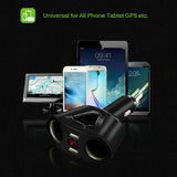 2pcs LCD Car Dual USB Charger Cigarette Lighter Socket Splitter Power Adapter