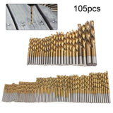 105pc Drill Bits Set for Stainless Steel Metal HSS-Co Cobalt Bit Titanium