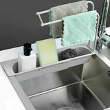 Home Kitchen Kit Telescopic Sink Rack Holder Expandable Storage Drain Basket