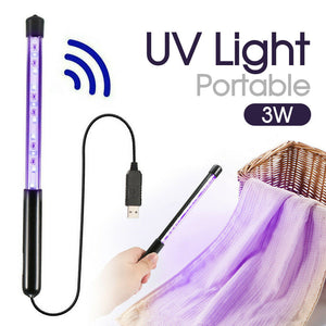 UV Light Portable UVC UVA USB Powered 3W LED Lamp Home Travel Tube