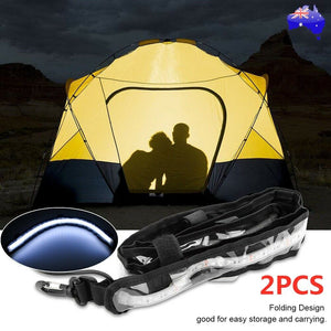 2x1.3M LED Camping Light Flexible 5050 SMD Strip Caravan Lamp Bar 12V Waterproof