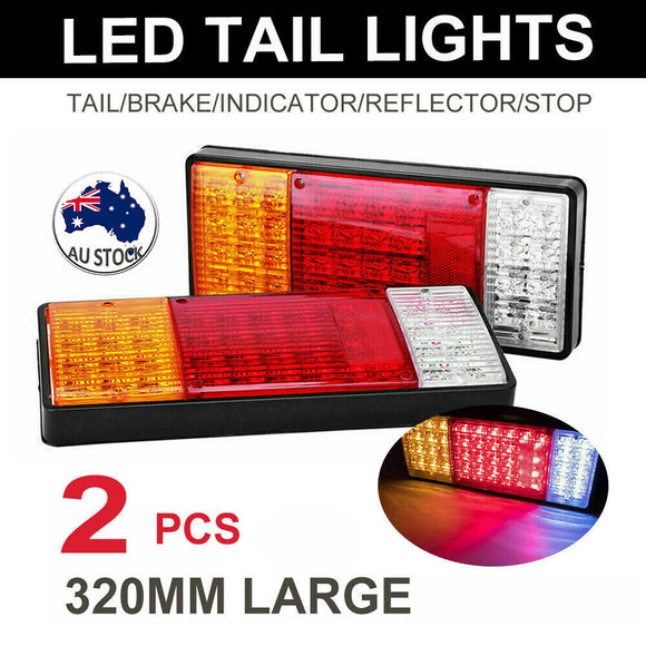 2X 44 LED Tail Lights Truck Stop Indicator rear LAMP Ute Trailer Caravan 10-30V