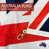 1800x900 HEAVY DUTY Australian Flag Polyester Metal Woven Brass Sister Clips