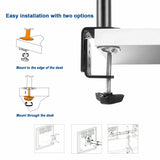 Dual HD LED Screen Desk Mount Monitor Stand 2 Arm Display Bracket LCD TV Holder