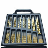 99Pcs Metric Titanium Drill Coated Drill Bit Set Metal Bit Set In Metal Case