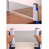 Retractable Net Table Tennis Paddle Bats 6 Balls Instant Portable Ping Pong Set