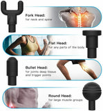 Massage Gun Electric Massager Vibration Muscle Therapy 4 Head Percussion AU PLUG