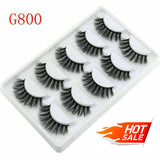 5 Pairs Fake Eyelashes Eye Lashes 3D Mink Natural Thick False Makeup Extension